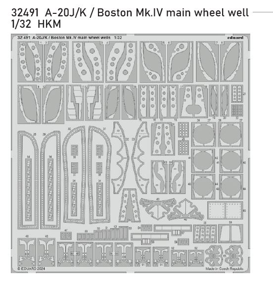 Fotografie 1/32 A-20J/K / Boston Mk.IV main wheel well (HKM)