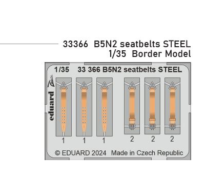 Fotografie 1/35 B5N2 seatbelts STEEL (BORDER MODEL)