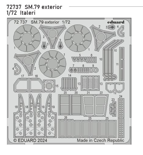 Fotografie 1/72 SM.79 exterior (ITALERI)