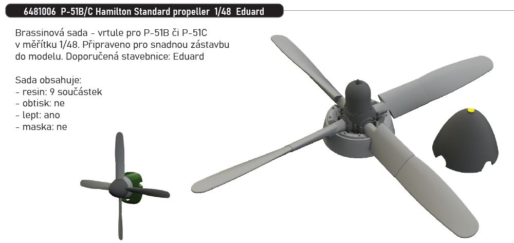 1/48 P-51B/C Hamilton Standard propeller (EDUARD)