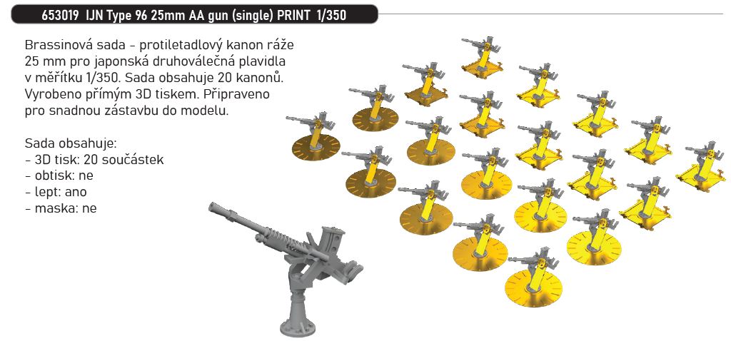 Fotografie 1/350 IJN Type 96 25mm AA gun (single) PRINT