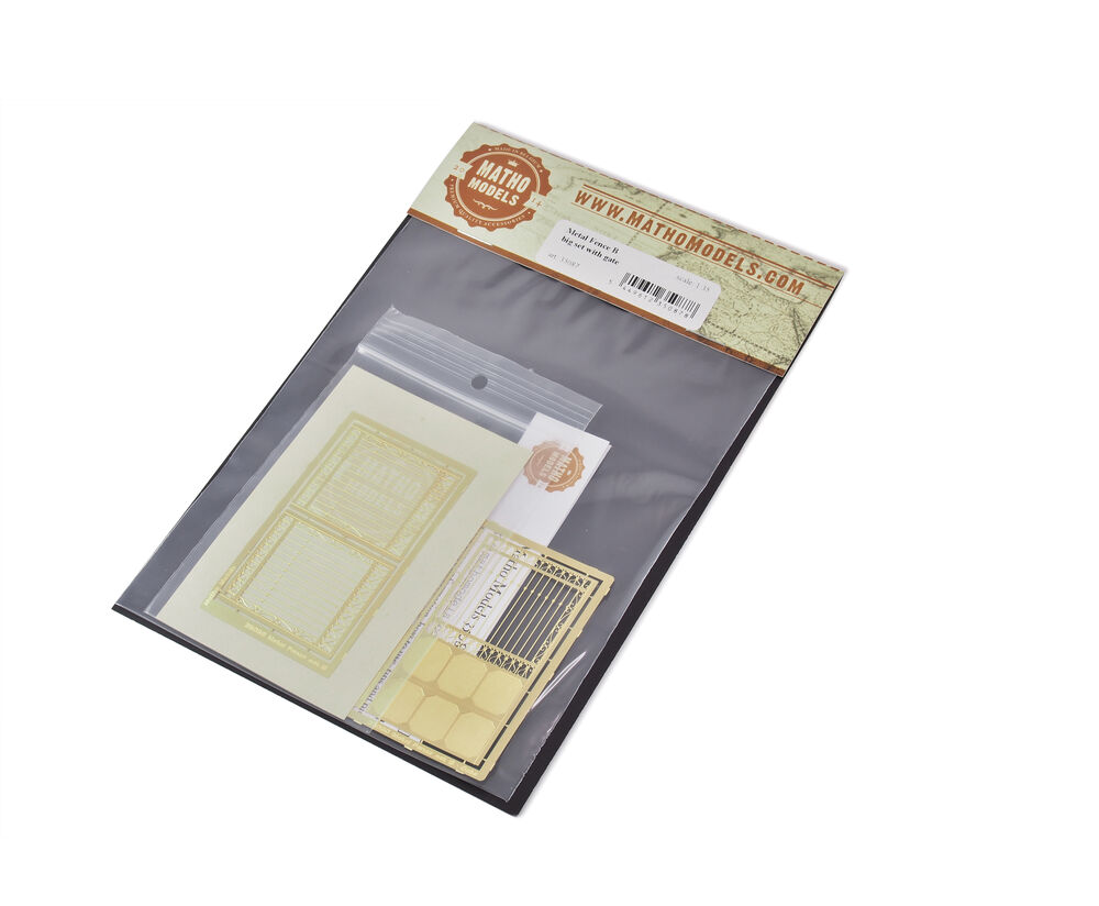 Fotografie 1/35 Metal Fence B - big set with gate