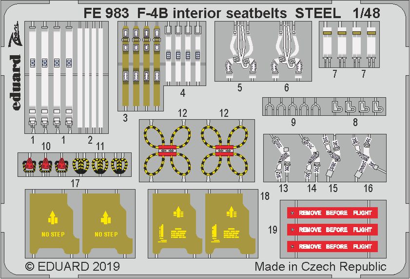 1/48 F-4B interior seatbelts STEEL (ACADEMY)