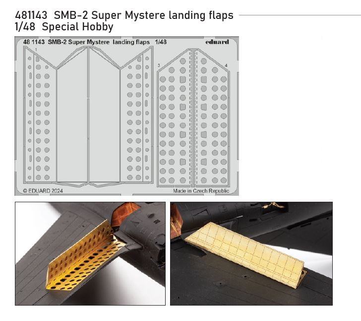 1/48 SMB-2 Super Mystere landing flaps (SPECIAL HOBBY)