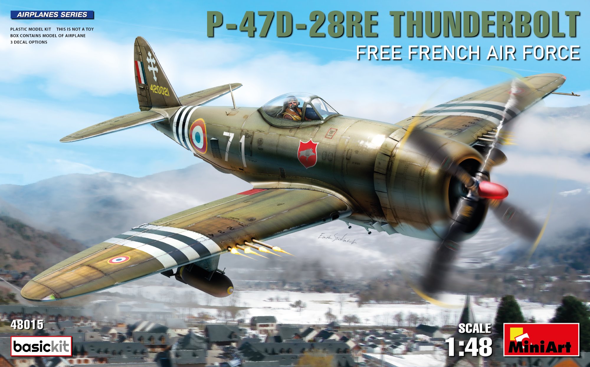 1/48 P-47D-28RE Thunderbolt 'Free French Air Force' (BASIC KIT)