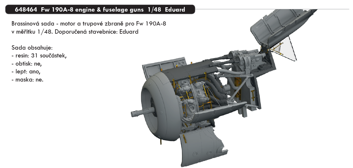 1/48 Fw 190A-8 engine & fuselage guns (EDUARD)