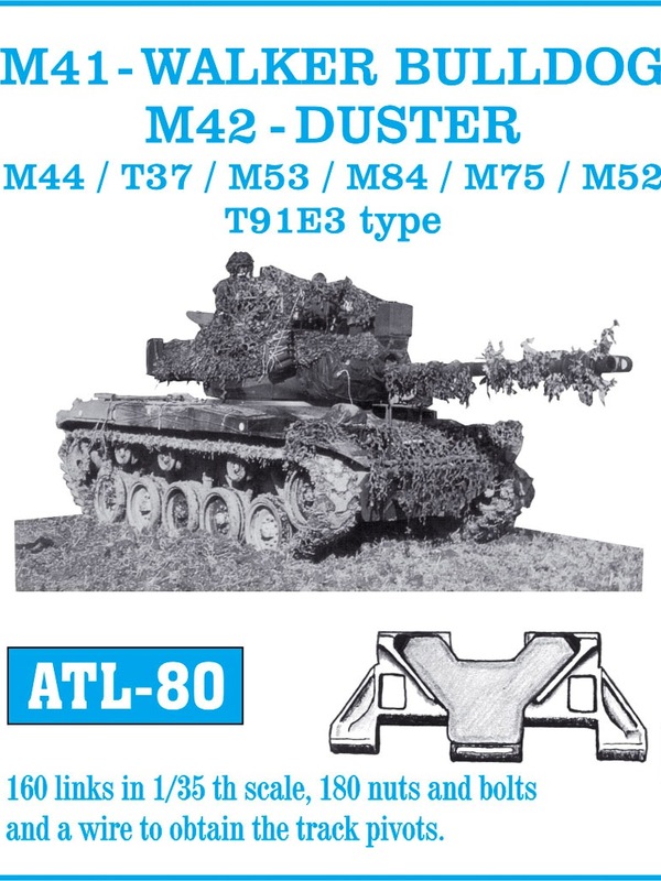1/35 ATL-080 M41 -WALKER BULLDOG, M42-DUSTER/ M44/ T37/ M53/ M84/ M75/ M52/ T91E3 type - Friul Model