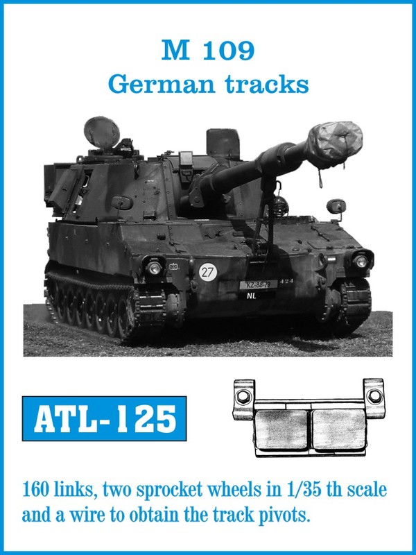 Fotografie 1/35 ATL-125 German M-109 tracks - Friul Model