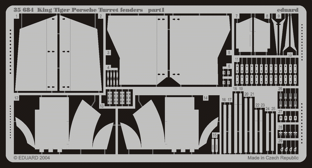 1/35 King Tiger Porsche fenders (DRAGON)