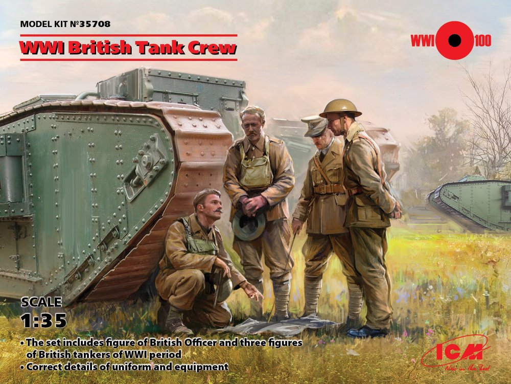 1/35 British WWI Tank Crew (4 fig.)