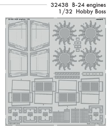 1/32 B-24 engines (HOBBY BOSS)