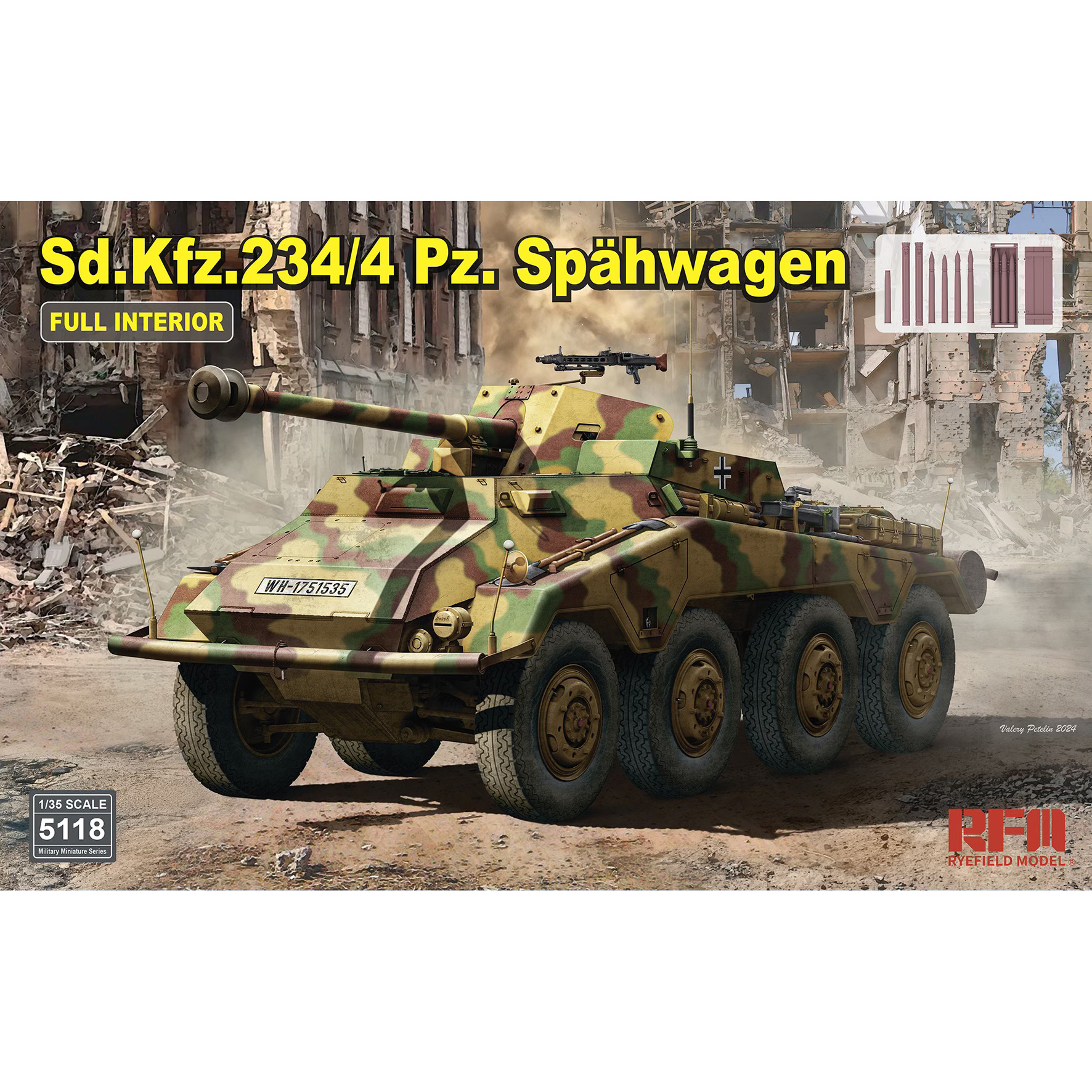 Fotografie 1/35 Sd.Kfz. 234/4 Pz. Spähwagen with Full Interior