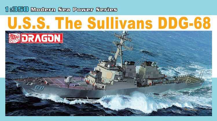 Model Kit loď 1033 - U.S.S. THE SULLIVANS DDG-68, ARLEIGHT BURKE CLASS (1:350)