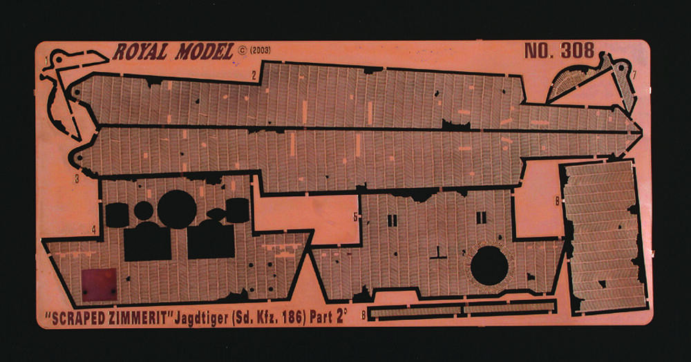 1/35 Scraped Zimmerit Jagdtiger Part 2 (for Dragon kit)