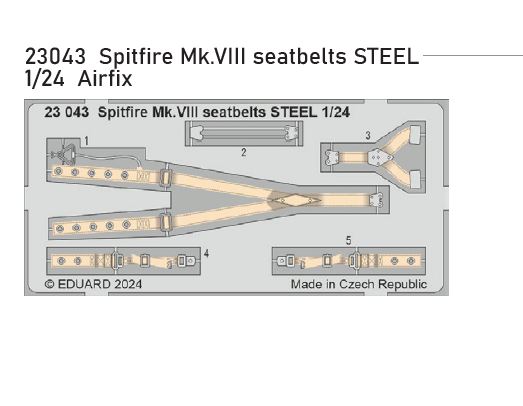 Fotografie 1/24 Spitfire Mk.VIII seatbelts STEEL (AIRFIX)