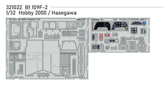 Fotografie 1/32 Bf 109F-2 (HOBBY 2000 / HASEGAWA)
