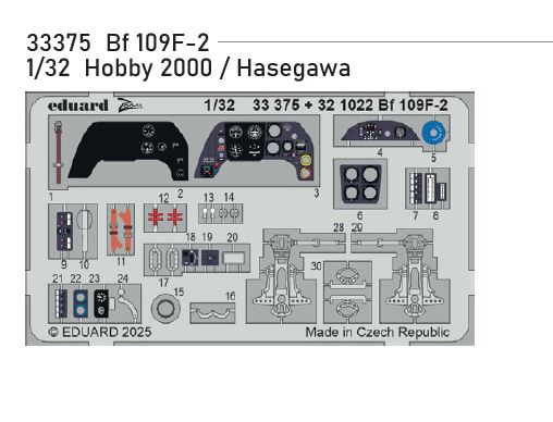 Fotografie 1/32 Bf 109F-2 (HOBBY 2000 / HASEGAWA)