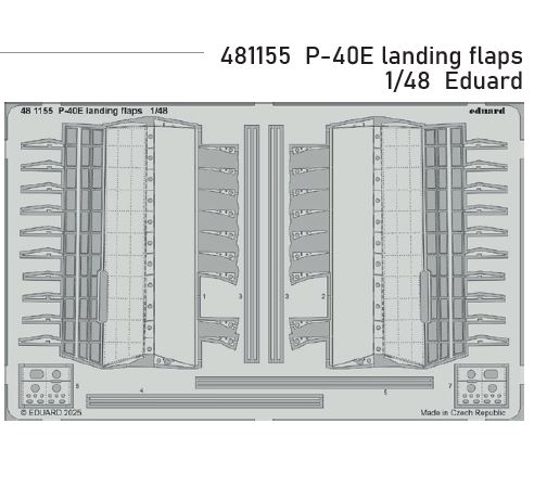 Fotografie 1/48 P-40E landing flaps (EDUARD)
