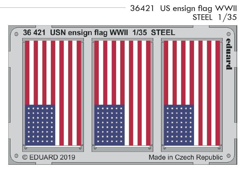 1/35 US ensign flag WWII STEEL