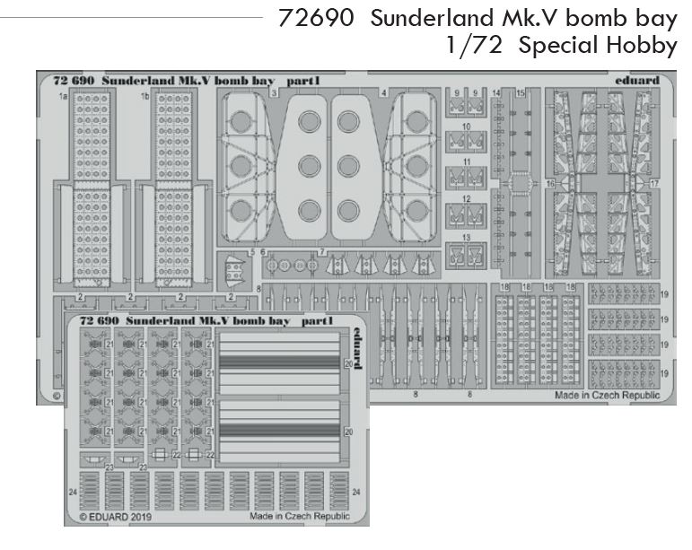 1/72 Sunderland Mk.V bomb bay (SPECIAL HOBBY)