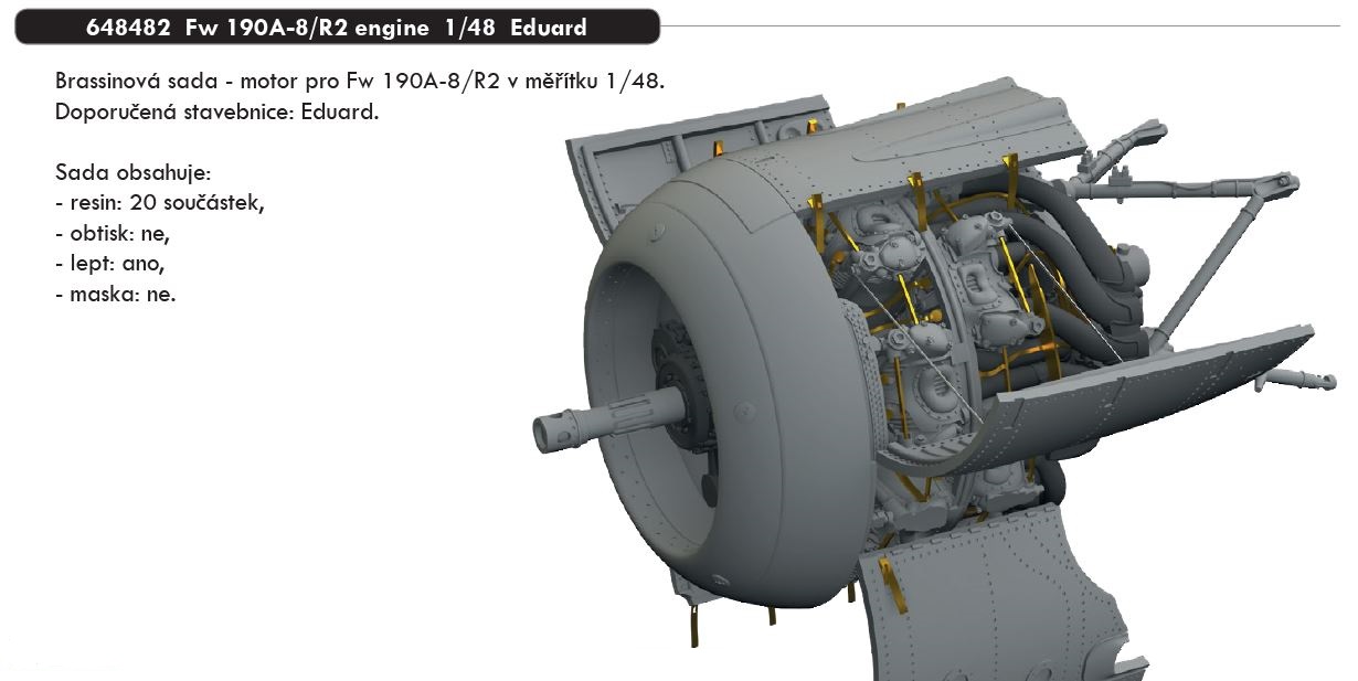 1/48 Fw 190A-8/R2 engine (EDUARD)