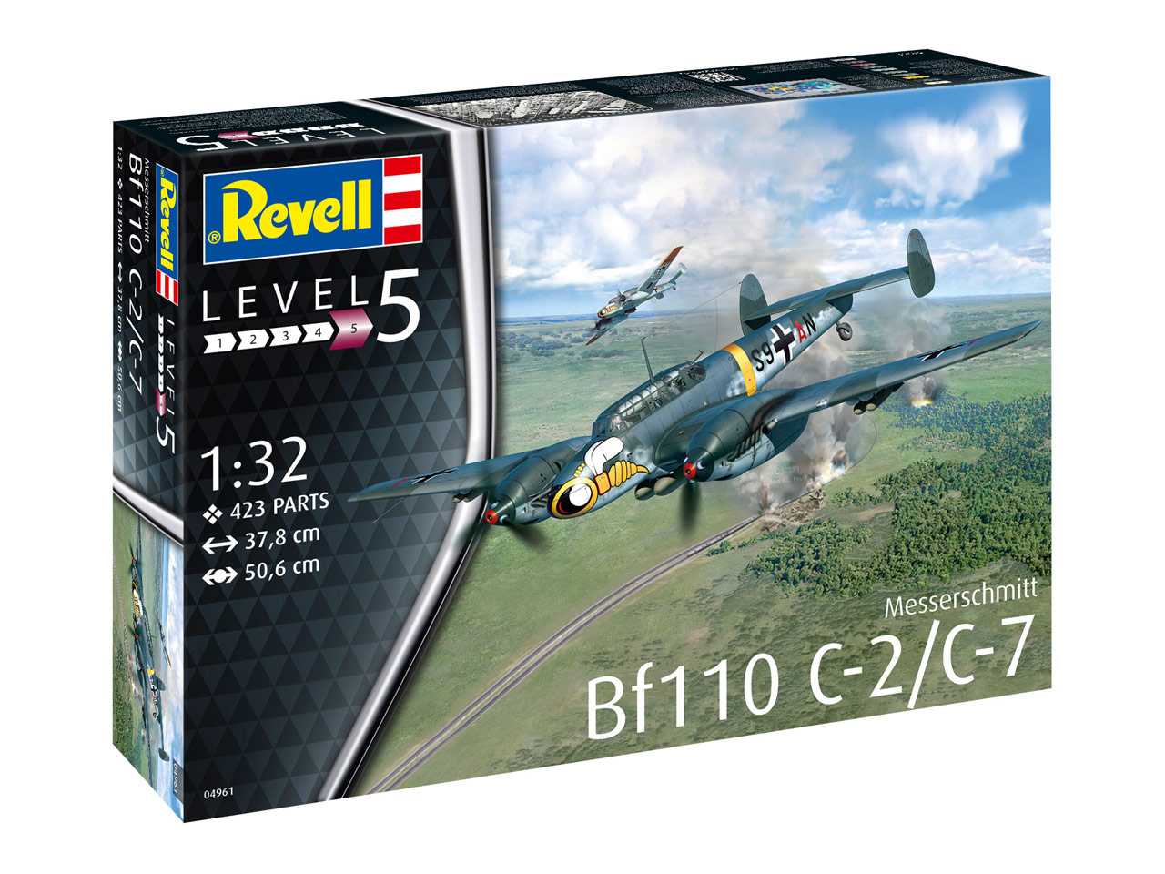 Fotografie Plastic ModelKit letadlo 04961 - Messerschmitt Bf110 C-2/C-7 (1:32)