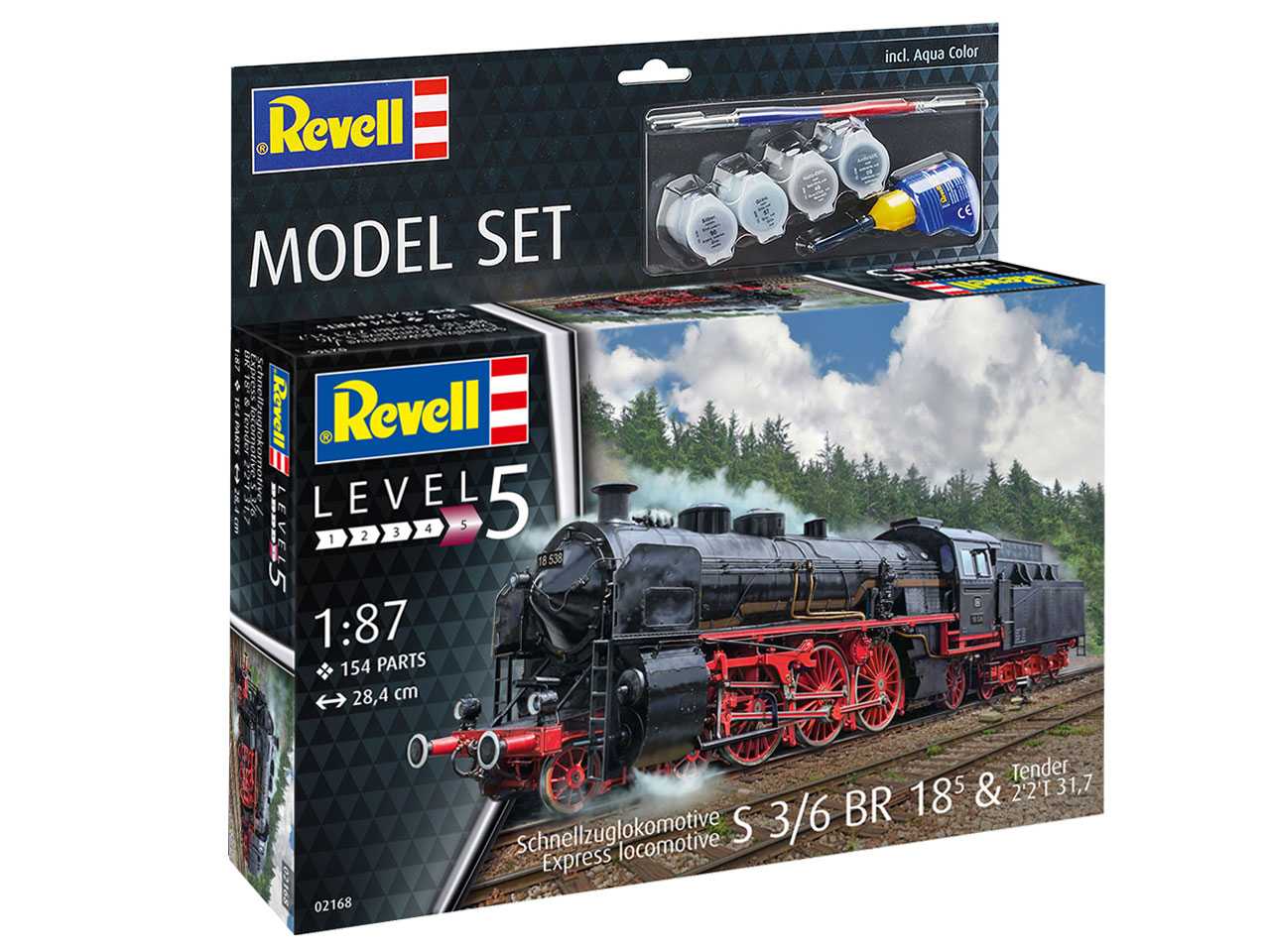Fotografie ModelSet lokomotiva 62168 - Express Loco S3/6 BR 18(5) with Tender (1:87)