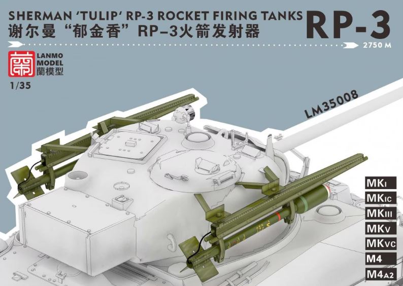 Fotografie 1/35 Sherman "Tulip" RP-3 rocket firing tanks