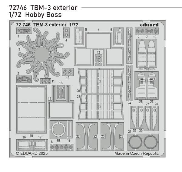 Fotografie 1/72 TBM-3 exterior (HOBBY BOSS)