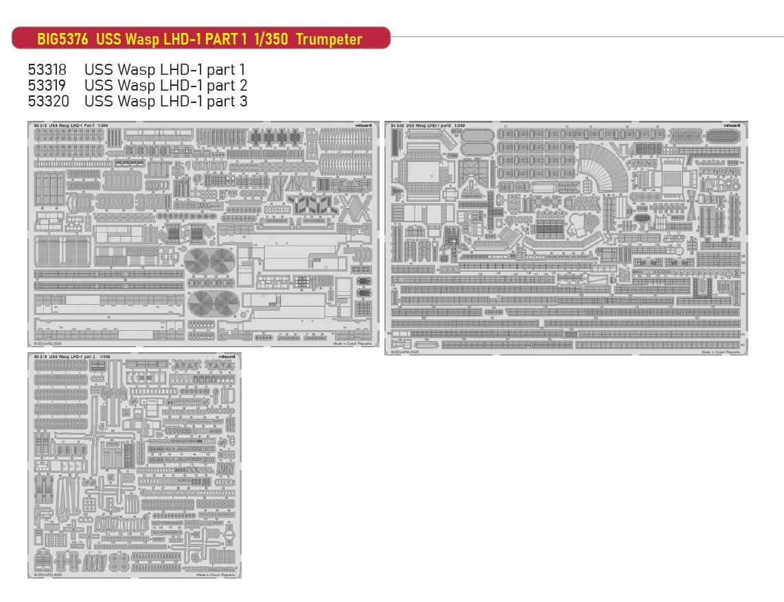 Fotografie 1/350 USS Wasp LHD-1 PART 1 (TRUMPETER)