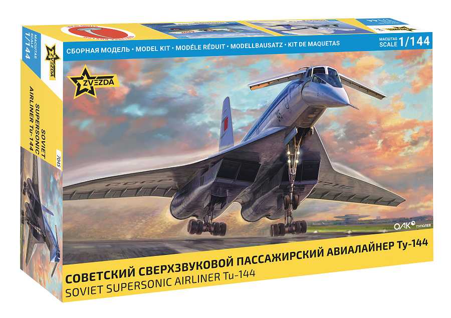 Fotografie Model Kit letadlo 7045 - Tu-144 Supersonic civilian aircraft (1:144)