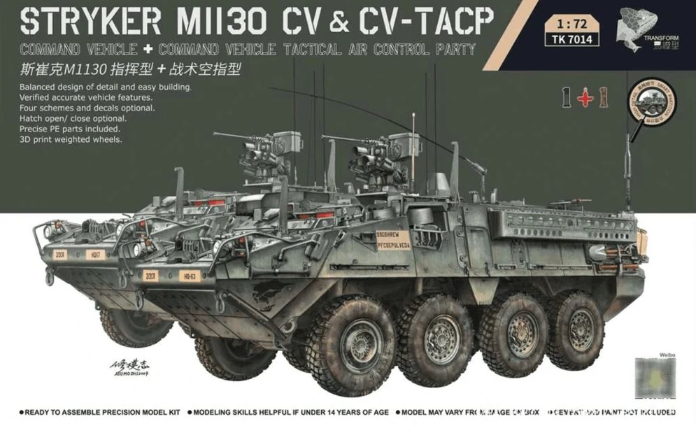1/72 Stryker M1130 CV & CV-TACP (obsahuje dva modely)