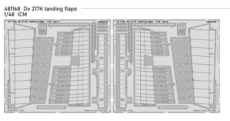 Fotografie 1/48 Do 217K landing flaps (ICM)