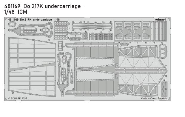 Fotografie 1/48 Do 217K undercarriage (ICM)