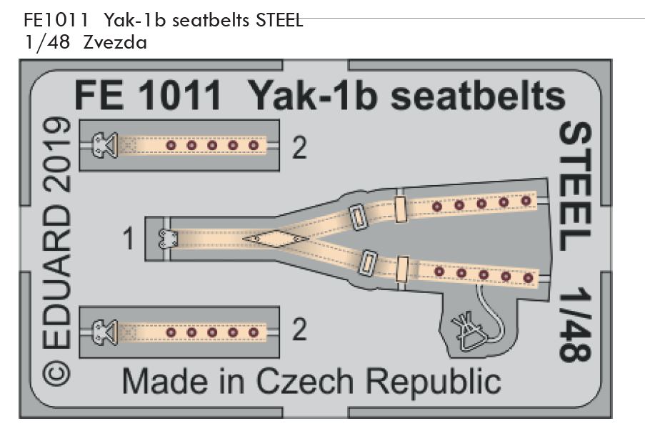 1/48 Yak-1b seatbelts STEEL (ZVEZDA)