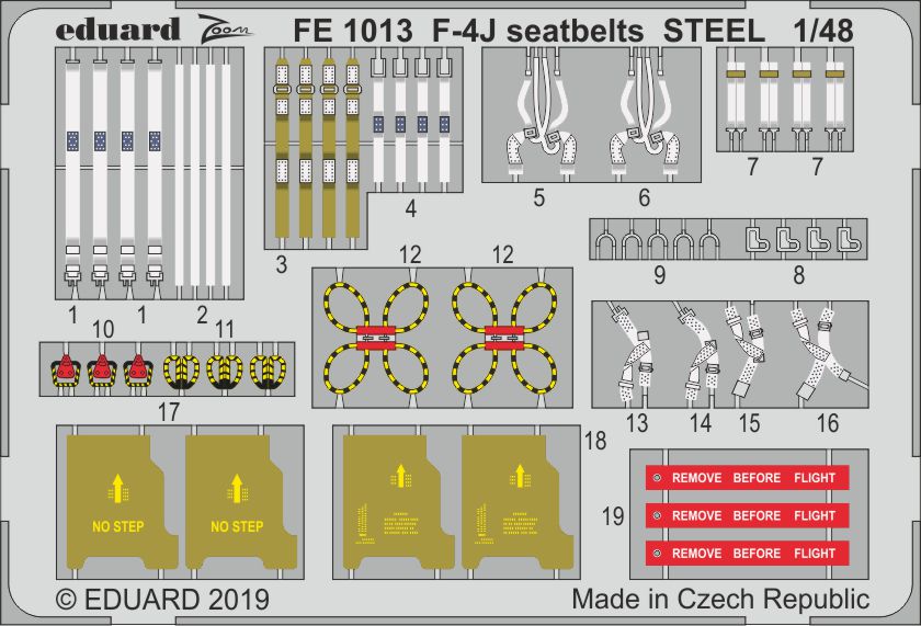1/48 F-4J seatbelts STEEL (ACADEMY)
