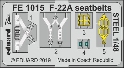 1/48 F-22A seatbelts STEEL (HASEGAWA)