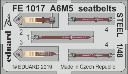 1/48 A6M5 seatbelts STEEL (TAMIYA)