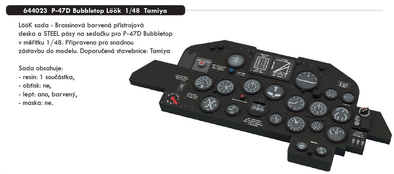 1/48 P-47D Bubbletop Löök (TAMIYA)