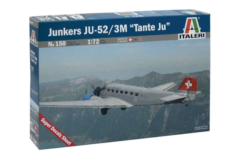 Fotografie Model Kit letadlo 0150 - JUNKERS JU-52 3/m "TANTE JU" (1:72)