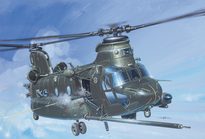 Model Kit vrtulník 1218 - MH-47 E SOA CHINOOK TM (1:72)