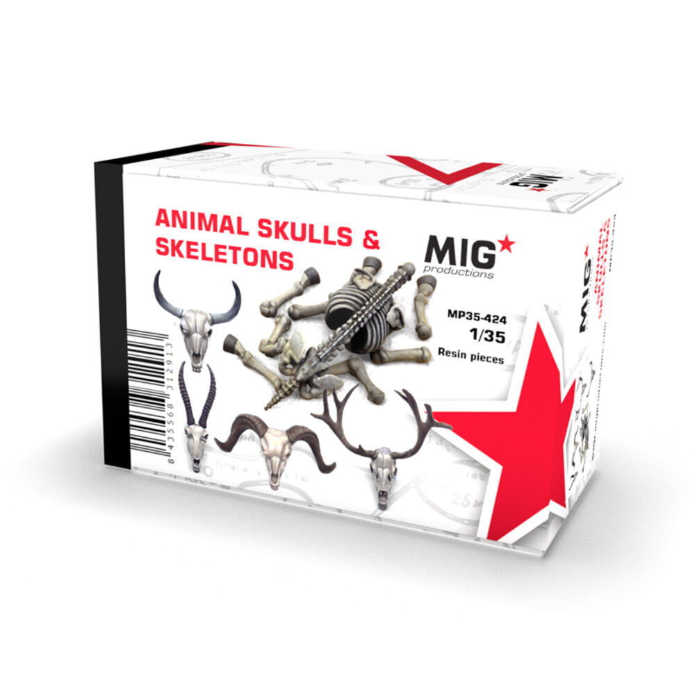 ANIMAL SKULLS & SKELETONS 1:35