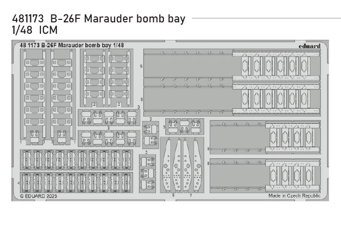 Fotografie 1/48 B-26F Marauder bomb bay (ICM)