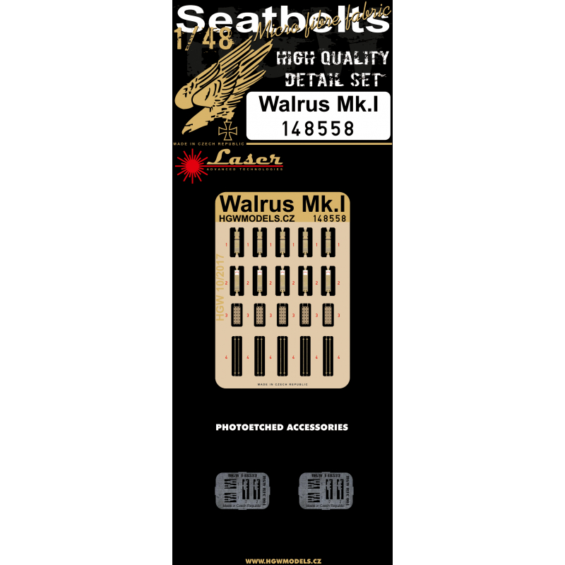 1/48 Walrus Mk.I - Textilní pásy