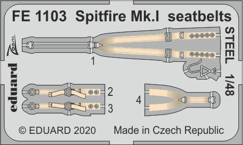 Fotografie 1/48 Spitfire Mk.I seatbelts STEEL (AIRFIX)