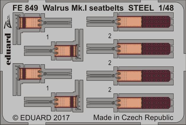 Fotografie 1/48 Walrus Mk.I seatbelts STEEL (AIRFIX)