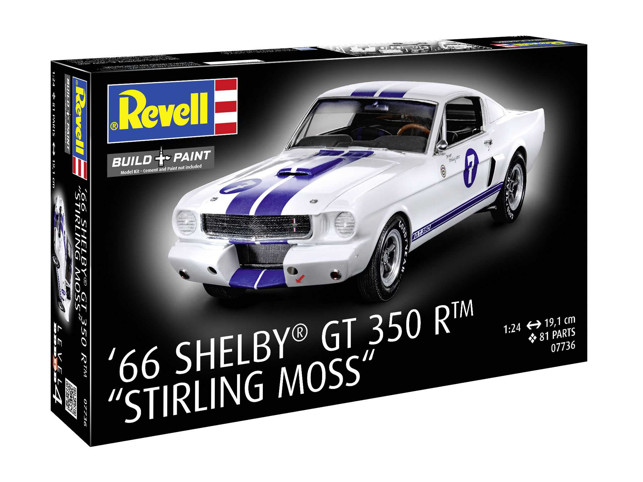 Fotografie Plastic ModelKit auto 07736 - 1966 Shelby GT 350 R "Stirling Moss" (1:24)