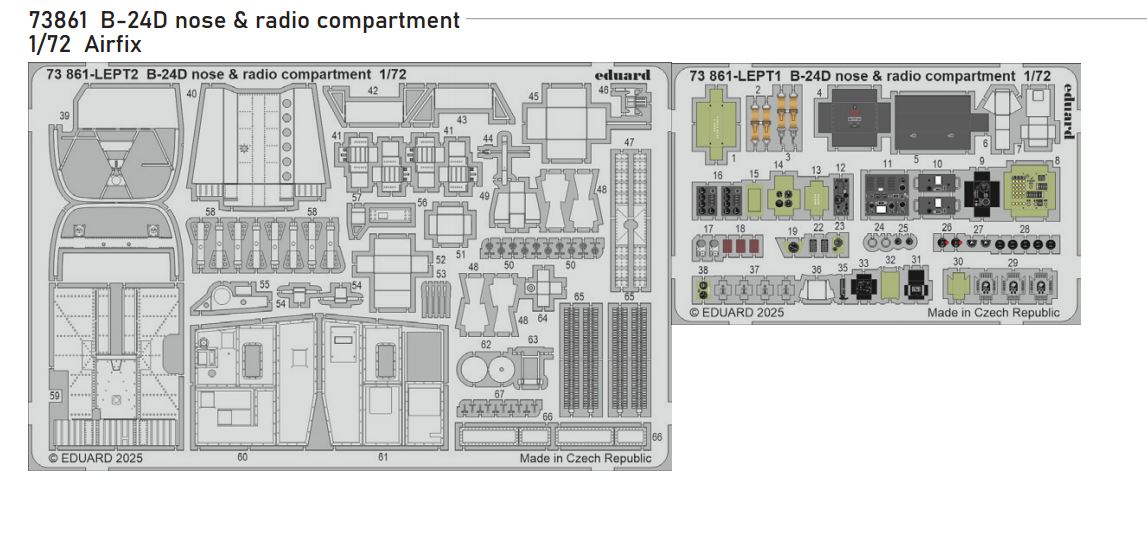 1/72 B-24D nose & radio compartment (AIRFIX)