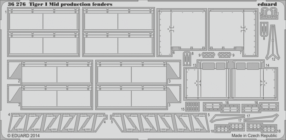 1/35 Tiger I Mid production fenders (DRAGON 6700)
