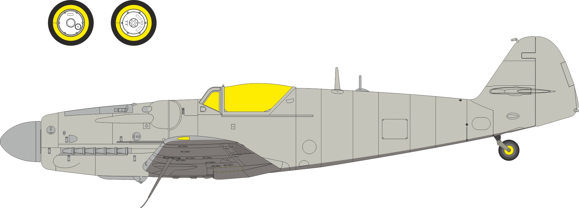 Fotografie 1/48 S-199 bubble canopy Tface (EDUARD)